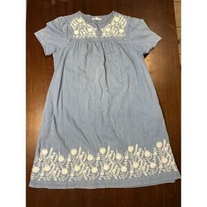 Go Softly Patio Floral Embroidered Dress Women Large Lounge Grandma Mumu House